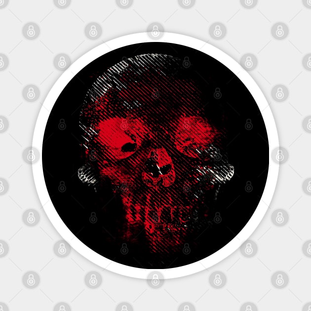 Bloody Skull Emerges Magnet by TJWDraws